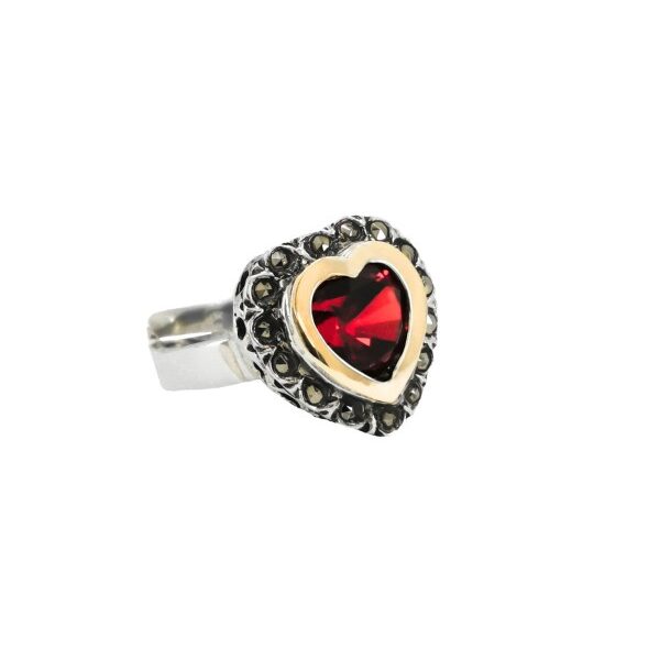 Inel Argint Marcasite - Iubire