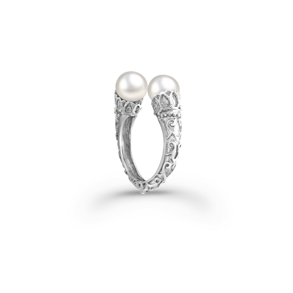 Inel Argint cu Perle – Coral